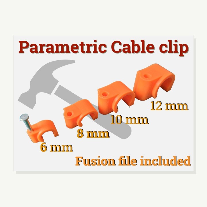 Clips de câble à visser - lot de 6