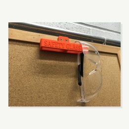 Support mural pour lunettes de protection