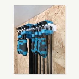 Support mural pour serre-joints en F