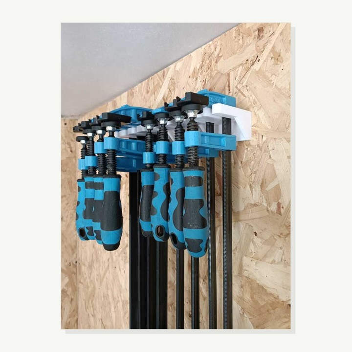 Support mural pour serre-joints en F