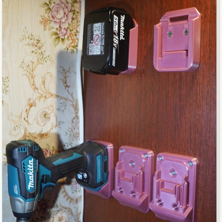 Support mural compatible batteries et outils type Makita LXT