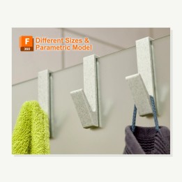 Crochet double pour paroi de douche