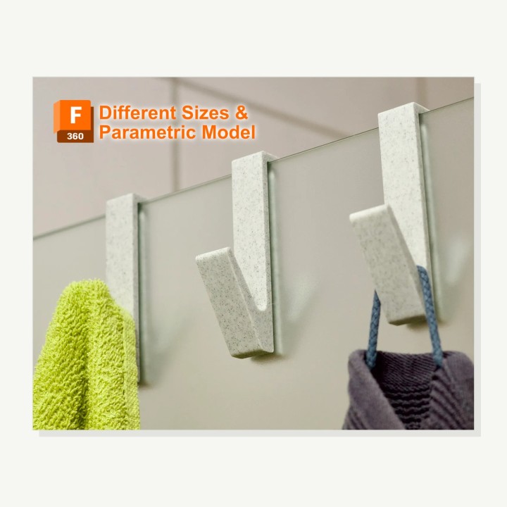 Crochet double pour paroi de douche