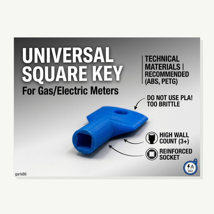 Clé carrée universelle pour coffret technique